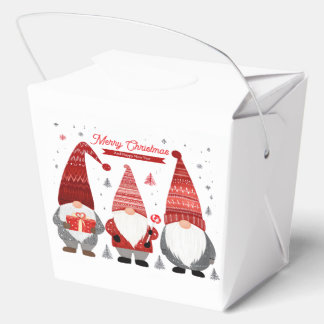 Cute Scandinavian Christmas Gnomes Favor Box Bedankdoosjes