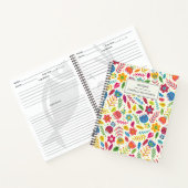 Cute Scandinavian Floral Personalized Recipe Notitieboek (Binnen)