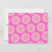 Cute Scandinavian Flower roze Personated Name Notitiekaartje (Achterkant)