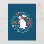 Cute Scandinavian Folk KerstBunny Briefkaart (Voorkant)