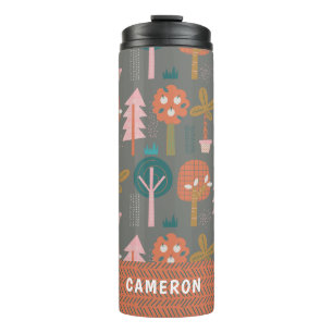 Cute Scandinavian Forest Personalized Thermosbeker