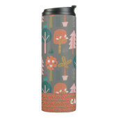 Cute Scandinavian Forest Personalized Thermosbeker (Gedraaid links)