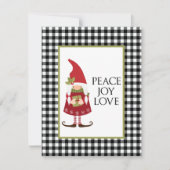 Cute Scandinavian Gnome Buffalo Play Holiday Kaart (Voorkant)