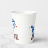 Cute Scandinavian Gnome with Bunnies Joyful Papieren Bekers (Links)