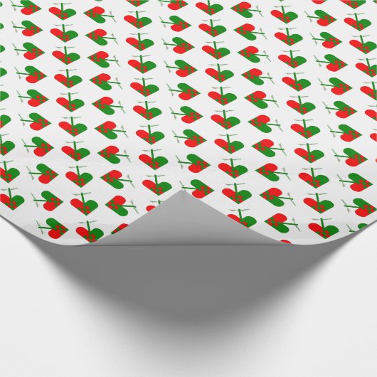 Cute Scandinavian Kerstharten Cadeaupapier (Hoek)