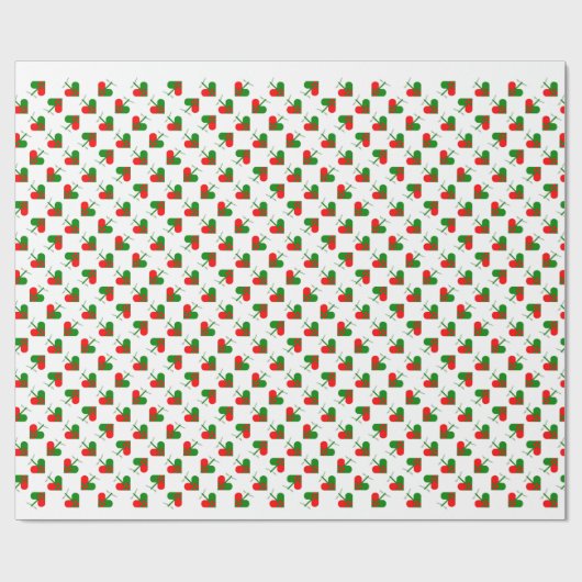 Cute Scandinavian Kerstharten Cadeaupapier (Vlak)