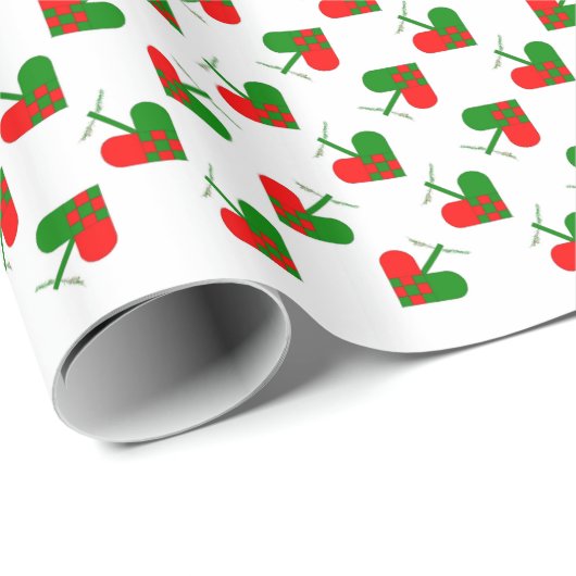 Cute Scandinavian Kerstharten Cadeaupapier (Rol Hoek)