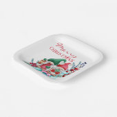 Cute Scandinavian Kerstmis Gnome Paper Borden Papieren Bordje (Gebogen)