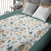 Cute Scandinavian Kerstpattern Fleece Deken