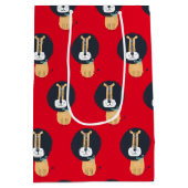 Cute Scandinavian Lion Kinder Pattern Medium Cadeauzakje (Achterkant)