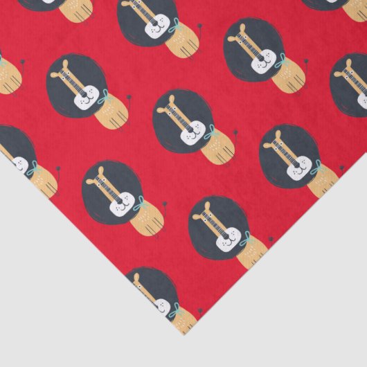 Cute Scandinavian Lion Kinder Pattern Tissuepapier (Detail)