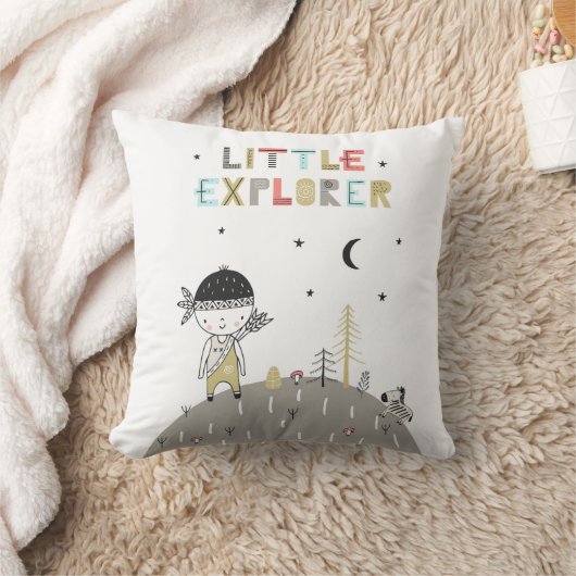 Cute Scandinavian Little Explorer Kinder Kussen (Deken)