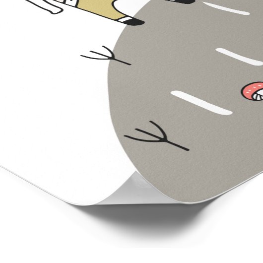 Cute Scandinavian Little Explorer Kinder Poster (Hoek)