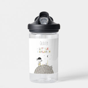 Cute Scandinavian Little Explorer Personalized Waterfles