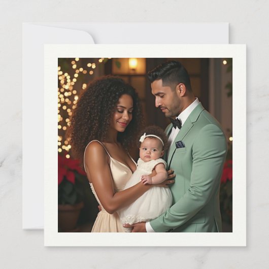 Cute Scandinavian Nordic Style Christmas Trees Feestdagenkaart (Achterkant)