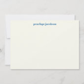 Cute Scandinavian Pink Blue Folk Floral Notitiekaartje (Voorkant)