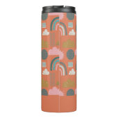 Cute Scandinavian Rainbows Personalized Thermosbeker (Achterkant)