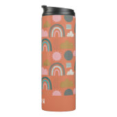 Cute Scandinavian Rainbows Personalized Thermosbeker (Geroteerd rechts)