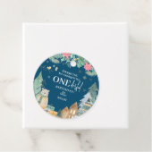 Cute Scandinavian Winter 1e verjaardag Dank u Bedankjes Labels (In situ)