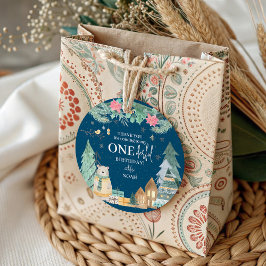 Cute Scandinavian Winter 1e verjaardag Dank u Bedankjes Labels