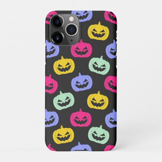 Cute Scare Colorful Pumpkins Faces Halloween iPhone Hoesje (Achterkant)