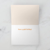 Cute Scarecrow and Pumpkins Autumn Birthday Kaart (Binnen)