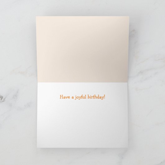 Cute Scarecrow and Pumpkins Autumn Birthday Kaart (Binnen)