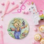Cute scarecrow paper borden papieren bordje (Feest)