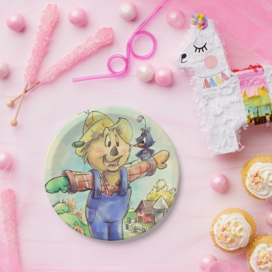 Cute scarecrow paper borden papieren bordje (Feest)