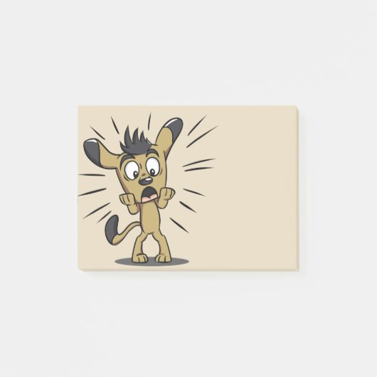 Cute Scared dog Post-it® Notes (Voorkant)