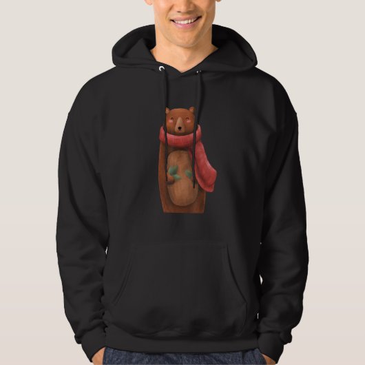 Cute Scarf Brown Beer Hoodie (Voorkant)