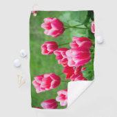 Cute scarlet tulpen in de tuin golfhanddoek (Insitu)