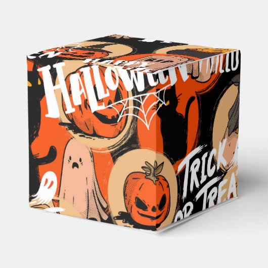 Cute & Scary Halloween Spooky vibes Bedankdoosjes (Achterkant)