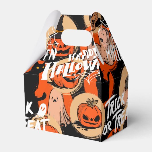 Cute & Scary Halloween Spooky vibes Bedankdoosjes (Achterkant)