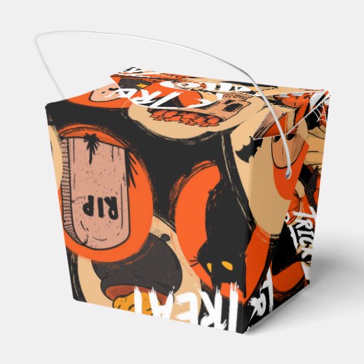 Cute & Scary Halloween Spooky vibes Bedankdoosjes (Achterkant)