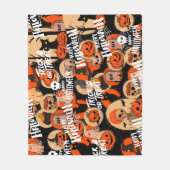  Cute & Scary Halloween Spooky vibes  Fleece Deken (Voorkant)