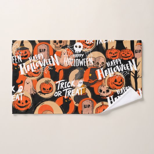  Cute & Scary Halloween Spooky vibes  Handdoek (Handdoek)