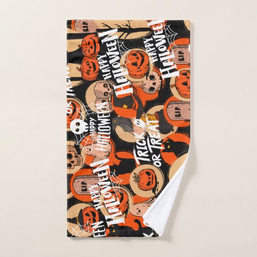 Cute & Scary Halloween Spooky vibes Handdoek (Handdoek)
