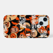 Cute & Scary Halloween Spooky vibes iPhone 15 Case (Achterkant horizontaal)