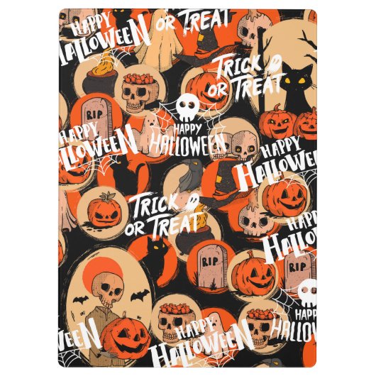 Cute & Scary Halloween Spooky vibes Klembord (Achterkant)