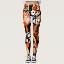  Cute & Scary Halloween Spooky vibes  Leggings