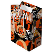 Cute & Scary Halloween Spooky vibes Medium Cadeauzakje (Achterkant Gekanteld)