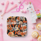 Cute & Scary Halloween Spooky vibes Papieren Bordje (Feest)