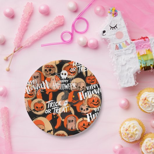 Cute & Scary Halloween Spooky vibes Papieren Bordje (Feest)