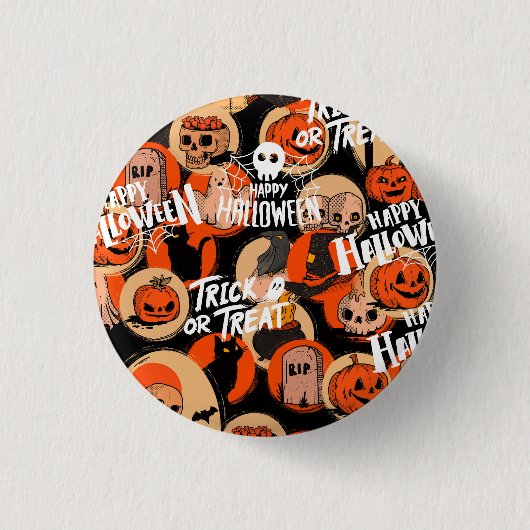 Cute & Scary Halloween Spooky vibes Ronde Button 3,2 Cm (Voorkant)