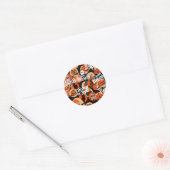 Cute & Scary Halloween Spooky vibes Ronde Sticker (Envelop)