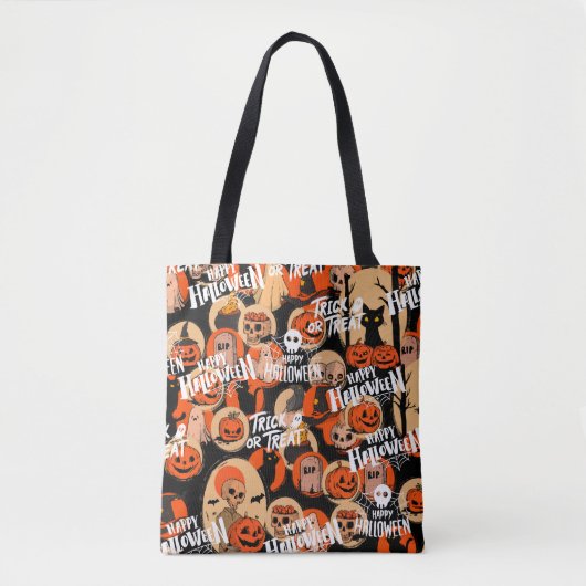  Cute & Scary Halloween Spooky vibes  Tote Bag (Voorkant)