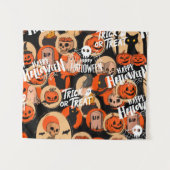 Cute & Scary Halloween Spooky vibes Wandkleed (Voorkant (horizontaal))