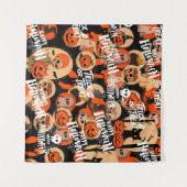 Cute & Scary Halloween Spooky vibes Wandkleed (Voorkant (horizontaal))