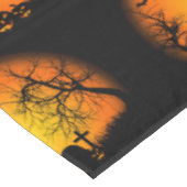 Cute Scary Happy Halloween Graveyard Black Sinaasa Tafelkleed (Gekanteld)